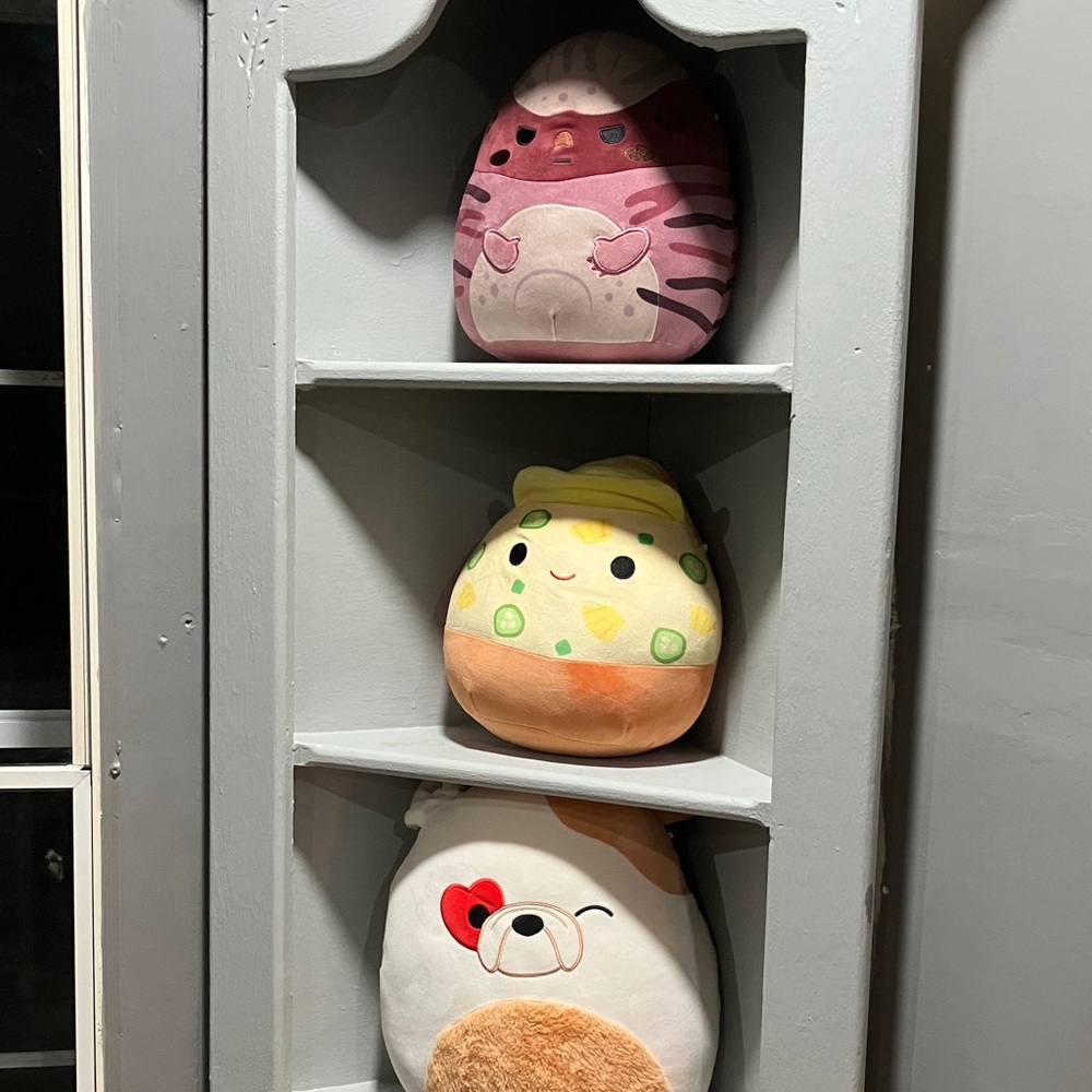 Cute Plush Toy Set - Pink, Yellow, Brown